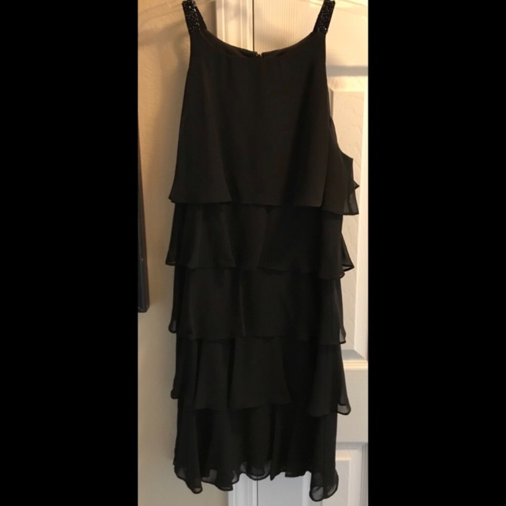 Black Flapper Style Cocktail Dress